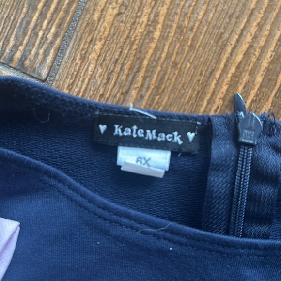 Kate Mack Biscotti Navy Cat Appliqué Dress (6X) - Picture 3 of 4